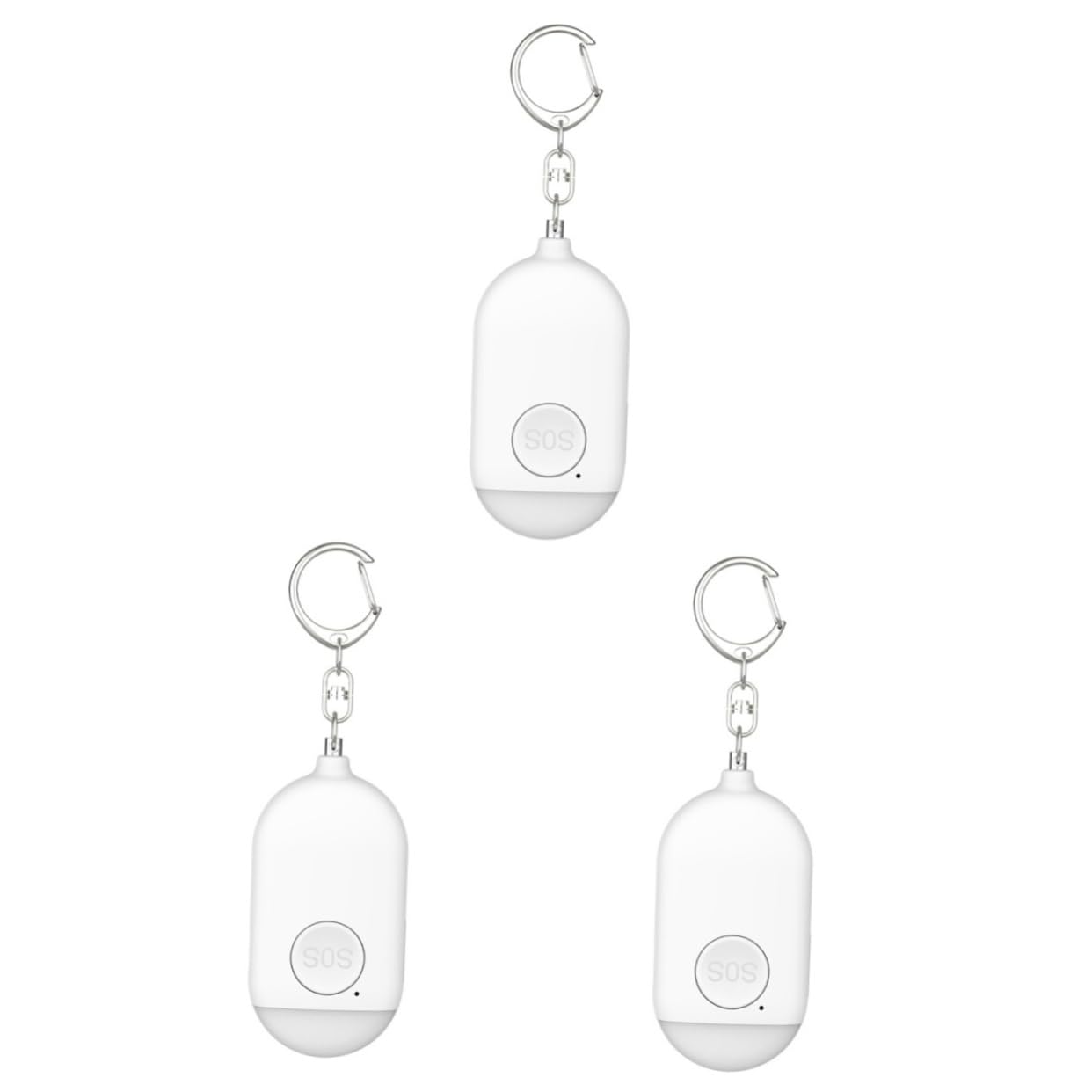 jojofuny 3pièces Alarme Urgence Portable pour Femmes Dispositif De Sécurité Compact Et Léger pour Défense Personnelle à Accrocher sur à Main Ceinture