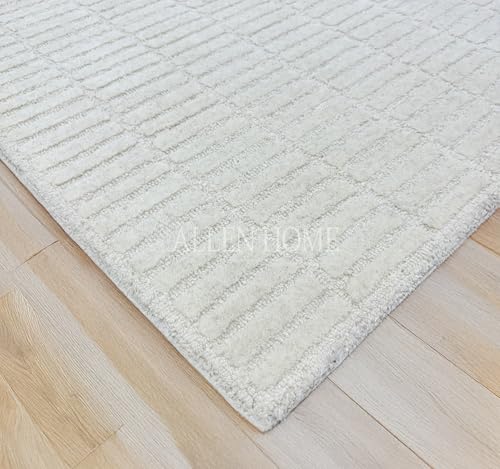Tapete AH ALLEN HOME 6' x 9' de Lana Tufted miniatura 4