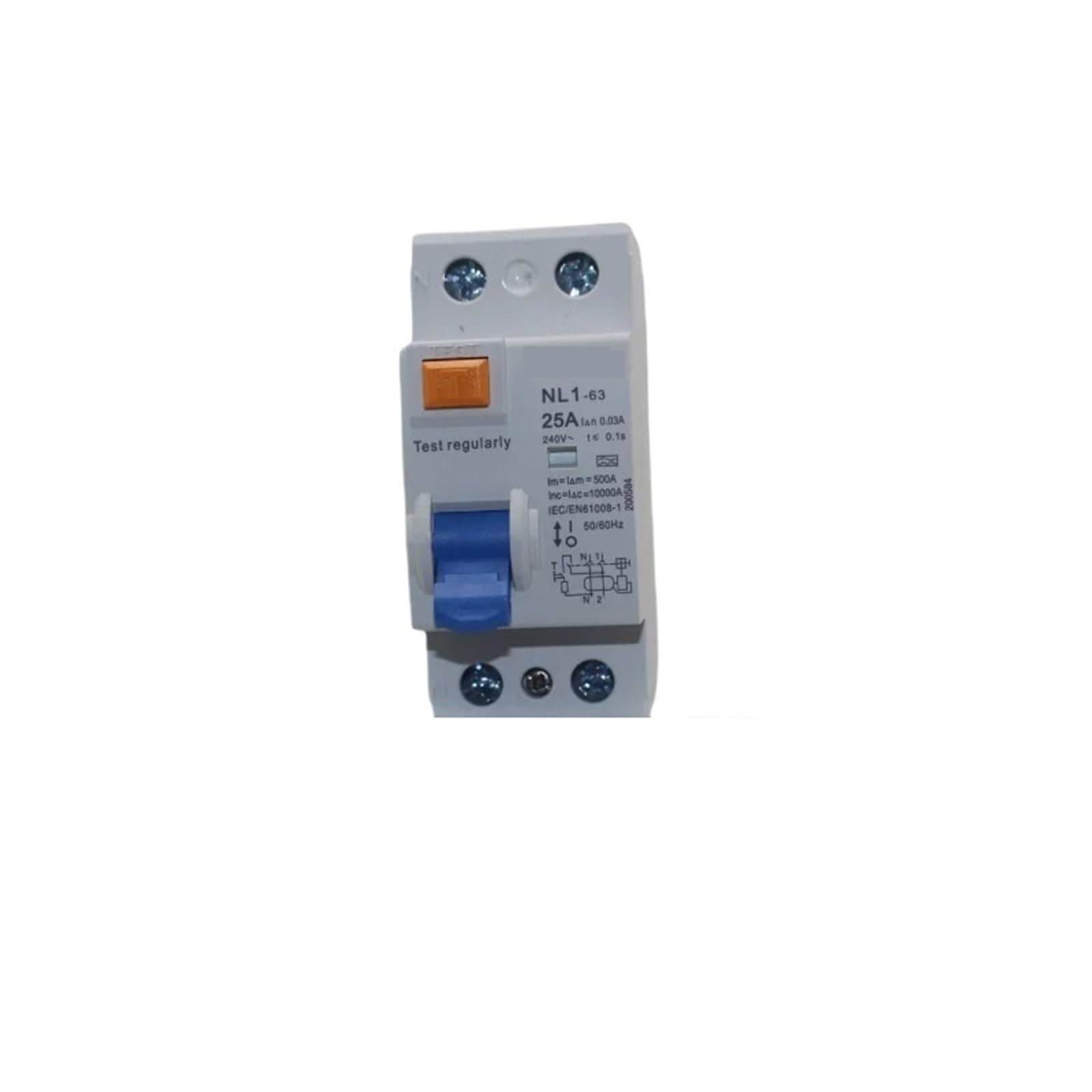 Interrupteur de fuite NL1-63 A coupure instantanée 2P 63A contre chocs électriques