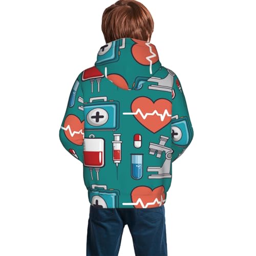 Medical Elements Kid Hoodies Boys Sweatshirts Girls Pullover with Pocket4