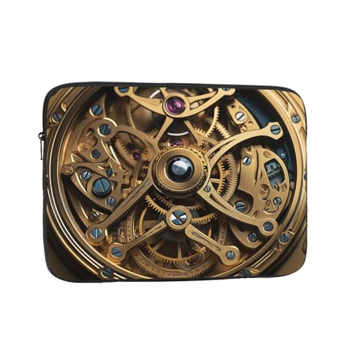 Laptop Case 17 inch Carrying Computer Bag Cool Steampunk Gears Laptop Sleeve Briefcase Messenger Shoulder Bag