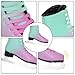 MammyGol Classic Ice Figure Skates for Womens/Misses/Girls Lace up with Stainless Steel Blade Light Support Ice Figure Skates in Red Teal Color