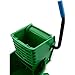 Carlisle FoodService Products Mop Bucket with Side-Press Wringer for Floor Cleaning, Restaurants, Offices, And Janitorial Use, Polyproylene, 26 Quarts, Green
