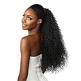 Sensationnel Lulu Pony Tail Drawstring - Cici High Heat Synthetic Yaki Ponytail or Up Do Hair Wig Piece (1 JETBLACK)