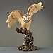 Veronese Design 6 1/4 Inch Owl Spreading Wings on Perch Statue Resin Hand Painted Animal Figurine