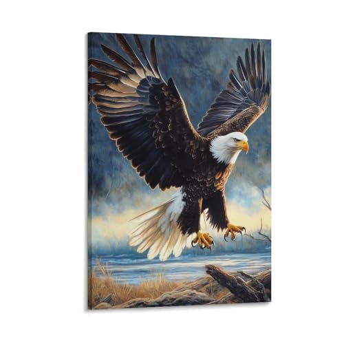 CCIZFMQ Águila Cuadro En Lienzo Cuadros Decoracion Pinturas Murales Cuadros Modernos Impresiones Lienzo Para Dormitorio Salon Poster 20x30inch(50x75cm)