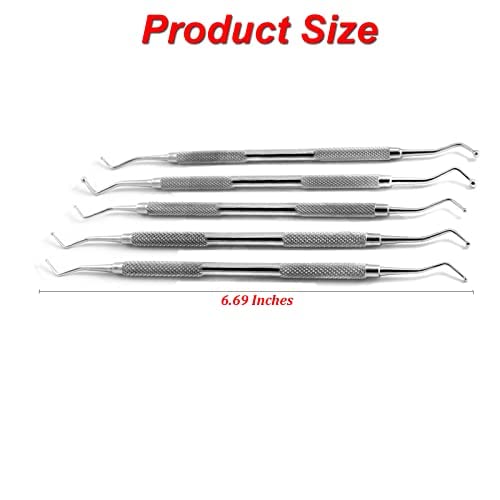 Medspo Professional Dental Probes Composite Filling Plugger | William Who | Explorer Root Pulp Canal Spreader Scaler | Mouth Mirror Tartar Remover | Instruments (Ball Burnishers (706,707,708,709,710)) #TOP2