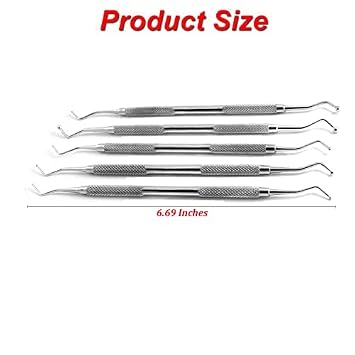 MEDSPO Professional Dental Probes Composite Filling Plugger | William Who | Explorer Root Pulp Canal Spreader Scaler | Mouth Mirror Tartar Remover | Instruments (Ball Burnishers (706,707,708,709,710))