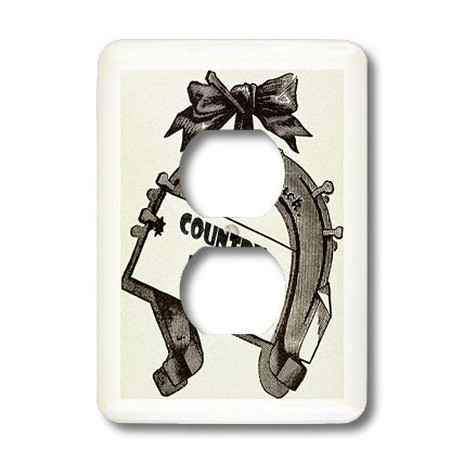 Cheval sépia country plaque interrupteur haut de gamme 3dRose lsp_179463_6