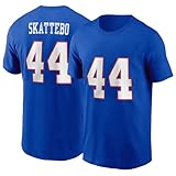 Cam Skattebo #44 New York Football Shirt Jersey 100% Cotton (US, Alpha, 3X-Large, Classic Blue)