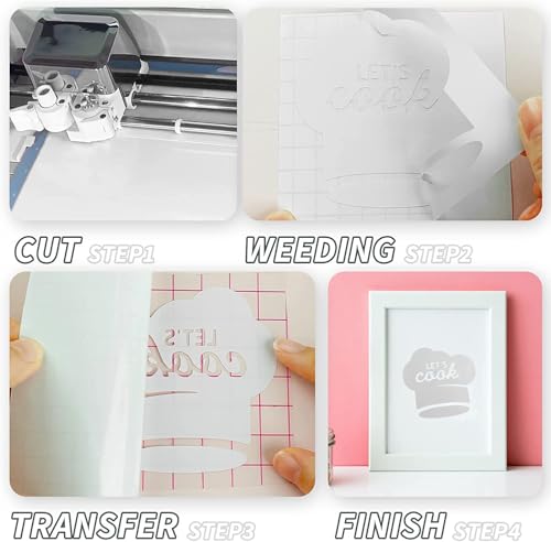 Image of Matte White Permanent Vinyl IModeur (12 inch x 12 inch) 36 Pack Permanent Vinyl Bundle for Silhouette, Cameo Cutters, Signs, Scrapbooking, Craft Die Cutters,Cups