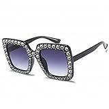ZUTYJ Quartett Große Diamantfarbe Sonnenbrille Weibliche Sonnenbrille Sonnenbrille Mädchen Mode Brille,C,Der gesamte Code