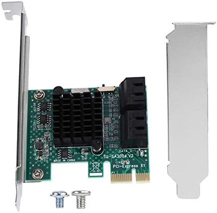 Carte PCIe Vers SATA 3.0 - 2 Ports SATA 6 Gbps - Compatible Windows 10/8/7/Linux - Support SSD Et HDD - Plug & Play