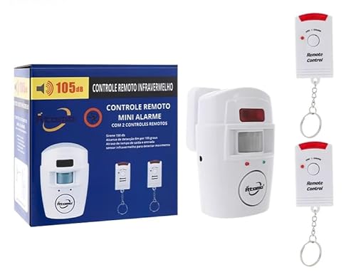 Alarme Eletrônico Com Controle Remoto, Sensor PIR Infravermelho, Sirene 105dB Para Segurança Domésti