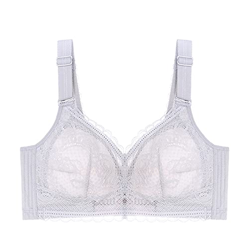 Bralette en dentelle grise WENJUN, lingerie de nuit et de jour ultra fine sans fil 85E