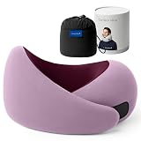 Ostrichpillow Go Neck Pillow, Travel Pillows for Airplanes, Premium Memory Foam Travel Pillow, 360º Ergonomic Design, Asymmetrical Sides, Travel Bag Included, Washable Modal Cover