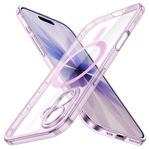 Image of JETech Magnetic Slim Case for iPhone 17 6.3-Inch Compatible with MagSafe, Camera Lens Full Protection, Ultra-Thin Lightweight Clear Minimalist Protective Phone Cover (Lavender)