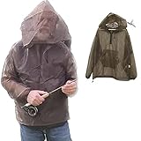 Shark Shooter D Mosquito Jacket Suit for Outdoor Protection No-See-Ums Mesh for Men & Women (11E-MJ001) Brown (11E-MJ001)