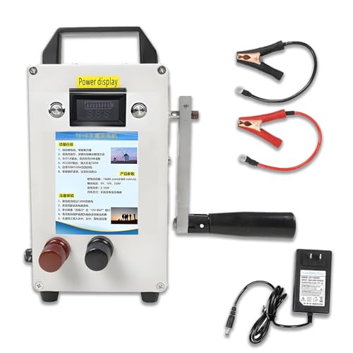 WTRYRN Generatore Manuale di Emergenza, generatore a manovella, Centrale elettrica da 150 W, Adatto per emergenze all'aperto, Portatile, 2,5 kg 220V150W(Startable-Car)