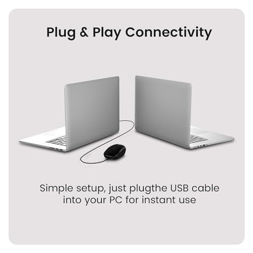 Portronics Toad 102 Wired Mouse with 3 Buttons, Clickable Scroll Wheel, High-Precision 1200 DPI Optical Sensor, 1.5m Long Cable, Ergonomic... - Image 6