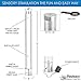 Playlearn 4 Foot LED Sensory Bubble Tube Lamp - Fake Fish Tank Bubble Light - Remote Control - with Secure Wall Mounted Bracket Chrome Base and Cap