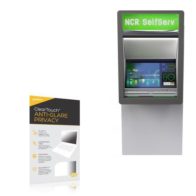 BoxWave Screen Protector Compatible With NCR SelfServ 84 (19 in) - ClearTouch Anti-Glare Privacy (2-Pack), Privacy Screen Protector Flexible Film Anti-Glare
