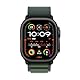 Apple Watch Ultra 2 (GPS + Cellular 49 mm) Smartwatch, Sportuhr mit Titangehäuse in Schwarz und Alpine Loop in Dunkelgrün (Medium). Fitnesstracker, präzises GPS, Actiontaste, CO₂ neutral