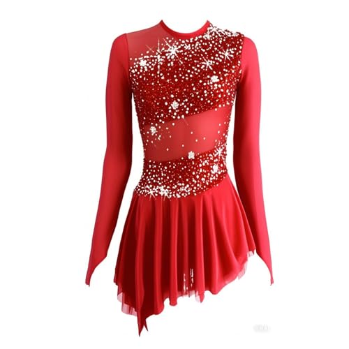 LIUHUO Figure Skating Dress - Black Velvet Dress for Girls Competition