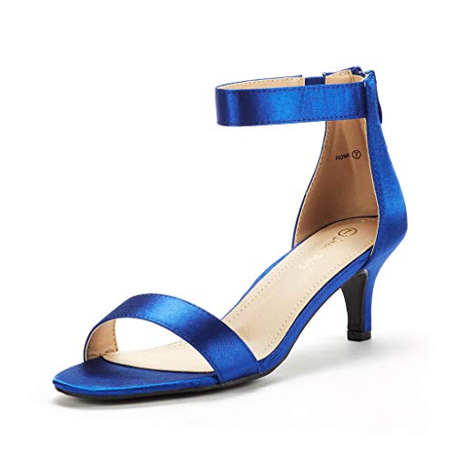 DREAM PAIRS Women s Fiona Royal Blue Fashion Stilettos Open Toe Pump Heeled Sandals Size 9 B(M) US