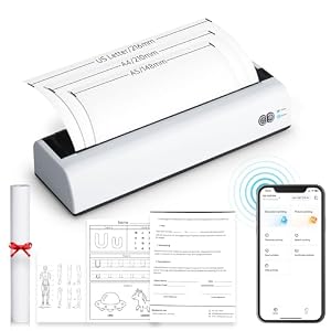OFFNOVA 8.5" Wide Thermal Paper Roll - US Letter Size BPA-Free Receipt Paper For Portable Printers, 1 Roll