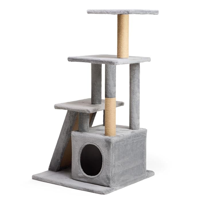 Árbol para Gatos EveryYay 4 Niveles con Rampa Gris miniatura 2