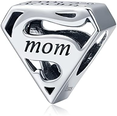 925 Sterling Silver Charms for Bracelets and Necklaces Mom Heart Beating Heart-shaped Charms Jewelry Gift for Christmas Valentine's Day Mother's Day Gifts for Girls
