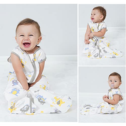Zigjoy Baby Sleeping Bag Baby Wearable Blanket Cotton Sleeveless Baby Grow Bag Swaddle Wrap Soft Sleeping Sack For Newborn Infant Toddler Boy Girl 9-18 Months 70-85Cm(Jurassic) #TOP5