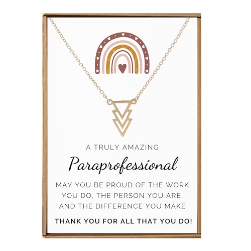VIY Personal Card Paraprofessional gifts for women Paraprofessional appreciation necklace Teacher assistant appreciation week