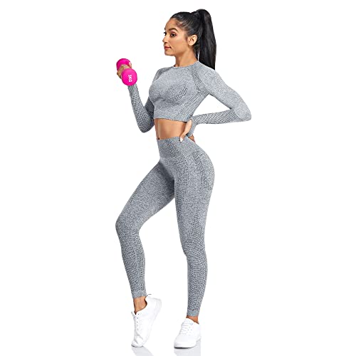 Yaavii Women Yoga Leggings Seamless High Waisted Tummy Control Yoga Pants for Gym Running Workout - Image 9
