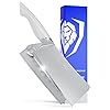 Dalstrong Meat Cleaver Knife - 7 inch - Frost Fire Series - High Chromium Steel - Giftable Frosted Sandblast Finish - White Honeycomb Handle - Heavy Duty - Leather Sheath - NSF Certified