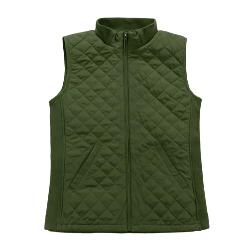 Bienzoe Women Quilted Casual Vest: Lightweight Packable Sleeveless Jacket