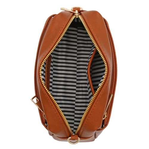 Image of FashionPuzzle Triple Zip Small Crossbody Bag