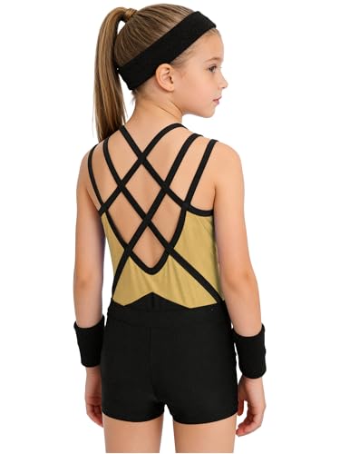 Ensemble danse fille short et haut extensible de gym