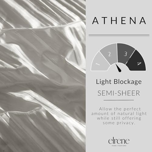 Elrene 26865855173 Home Fashions Athena Faux Crushed-Silk Window Curtain Panel And Valance Set thumb #4