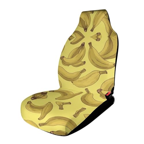 Housse de siège auto avec bande élastique robuste et motif banane imprimé