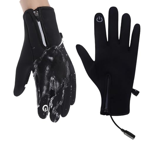 Generico Puños calefactables, guantes de invierno con tecnología táctil, puños térmicos de esquí con calefacción USB – Para correr, esquí, montañismo, invierno, frío, mujeres y hombres