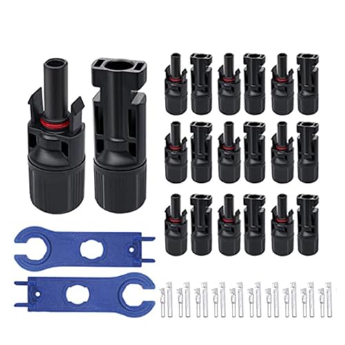 Fweuhmwp 10Paare Bikonische Solar Steckverbinder