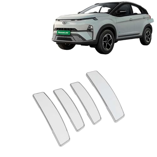 Image of KINGSWAY Car Door Edge Protection Guard Compatible with Tata Nexon EV, (Year 2023 Onwards), Car Safety Anti Dent Scratch Proof Gurads, Car Door Guard Bumper Protector, D4 White, Pack of 4 Pieces