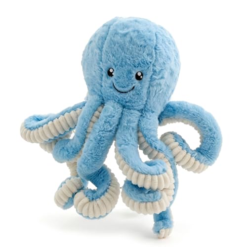 Image of GYTFOG Octopus Plush Toy, Blue Octopus Teddy, Soft Octopus Toy, Blue Plushie, Stuffed Animal for Kids and Lovers Home Decor, 18 cm Soft Toy