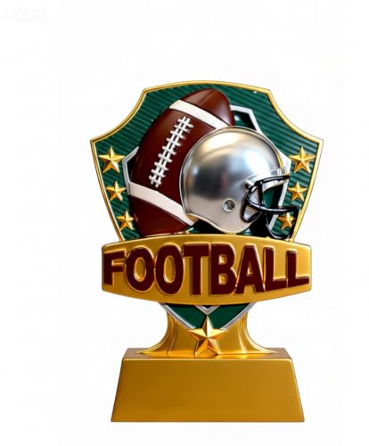 EYRLFNOEV 6.5inch Football Trophy Small Resin Football Trophy Award Football Team Trophy Award for Sports Contest Football Plaques Team Prize Gift Football Competition