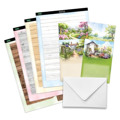 Kit para hacer tarjetas Katy Sue Designs con diseño de valla de piquete y decoupage 4
