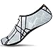 NBERA Barefoot Flexible Water Skin Shoes Aqua Socks for Beach Swim Surf Yoga Exercise (8.3XL (US W:10.5~11 M:9.5~10.5), Black Gray)