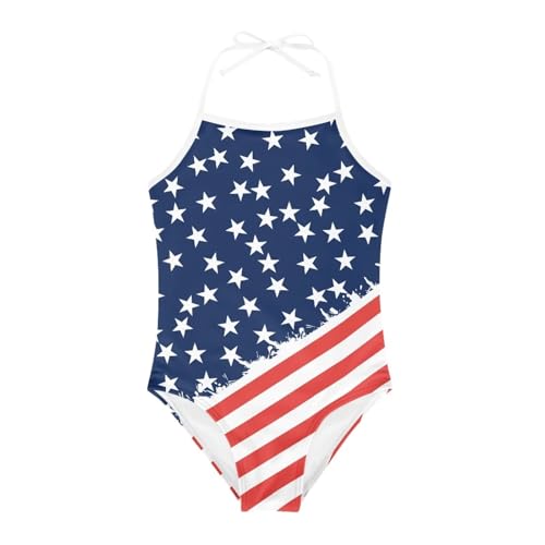Image of Girls One Piece Swimsuit Summer Quick Dry Beach Sport Bathing Suit Halter Strap 1-10 Little Kids Toddler Swimwear