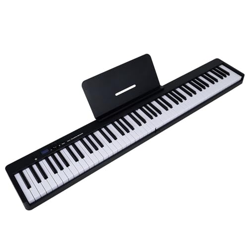 Le piano électrique pliable noir et blanc LentLY à 88 touches libère vos talents musicaux, y compris la batterie et le sac à dos, idéal for les débutants et les joueurs avancés for la pratique à domic - Les Beatles, Paul McCartney, John Lennon, RIngo Starr, George Harrison Le piano électrique pliable noir et blanc LentLY à 88 touches libère vos talents musicaux, y compris la batterie et le sac à dos, idéal for les débutants et les joueurs avancés for la pratique à domic – Image 3